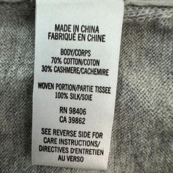 Theory Gray Cashmere blend v-neck loose fit womens sweater size Medium - Picture 6 of 8